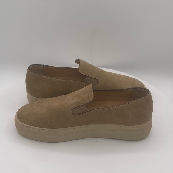 FRAME LE REN SUEDE SLIP ON SNEAKERS  SIZE 38.5 or 8  COLOR TAN NWT - Picture 6 of 11